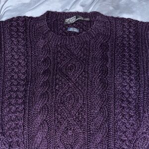 Polo by Ralph Lauren Rich Purple Cable Knit Sweater